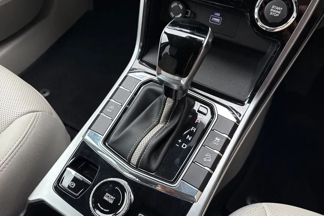 Interior of Ssangyong Car CloseUp of the Gear Stick