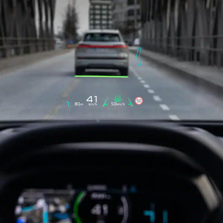 audi q4 e tron head up display