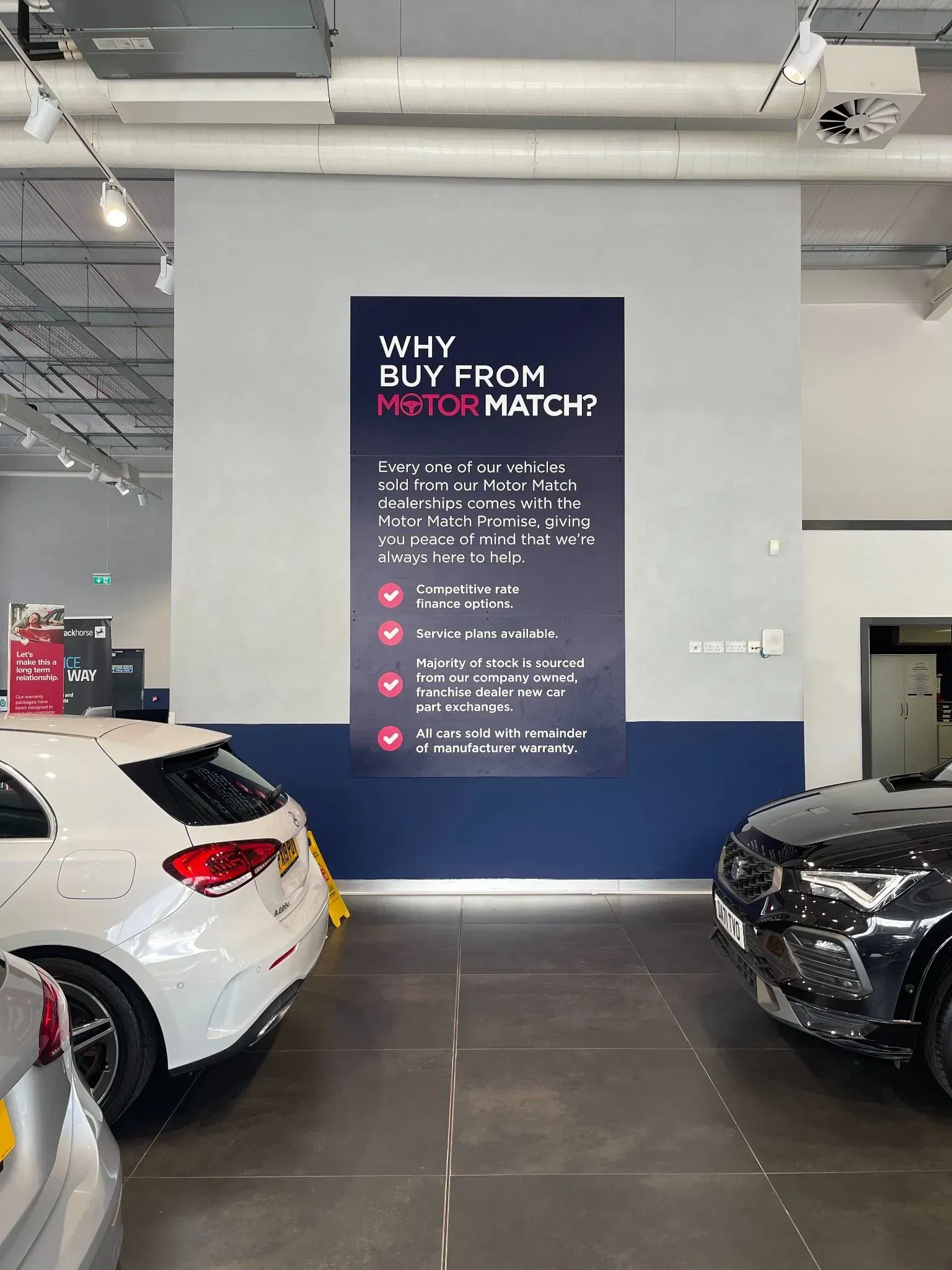 interior of Motor Match chester used car dealership