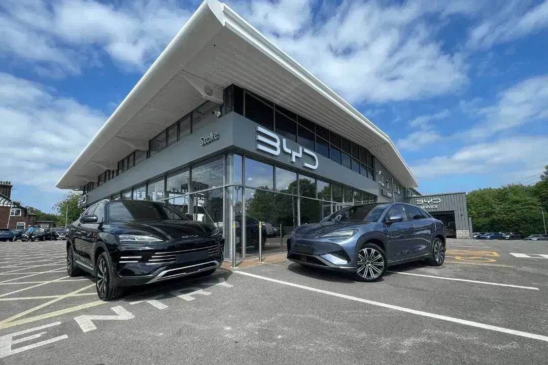 exterior of BYD Stoke dealership