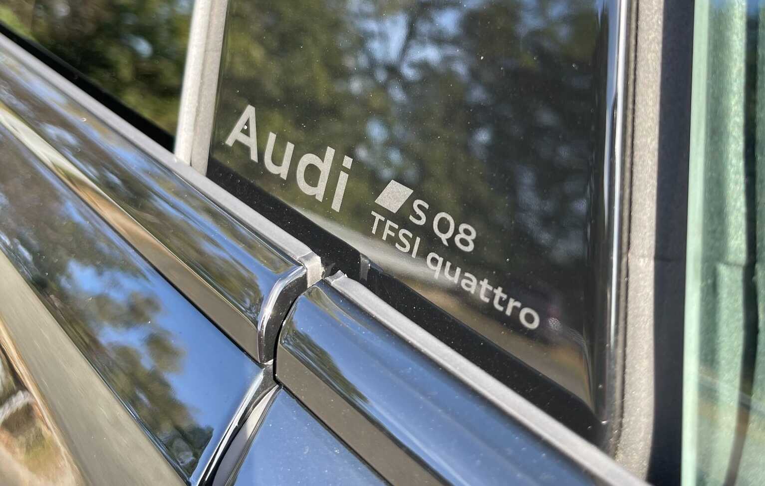 Close Up of Audi SQ8 TFSI Logo