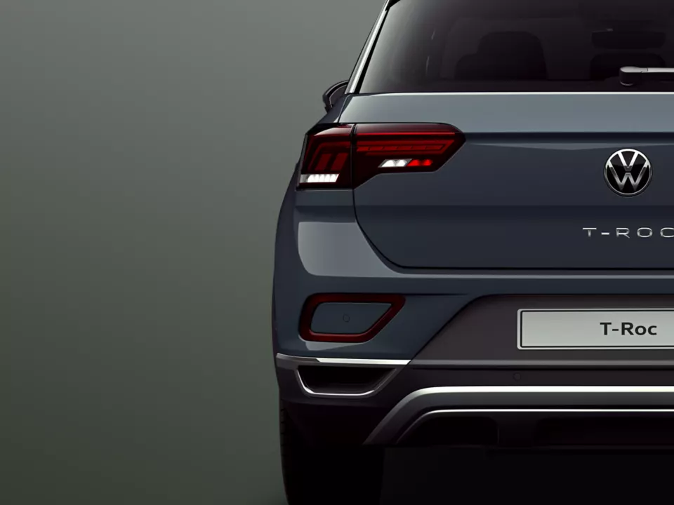 Rear View of a Grey T-Roc