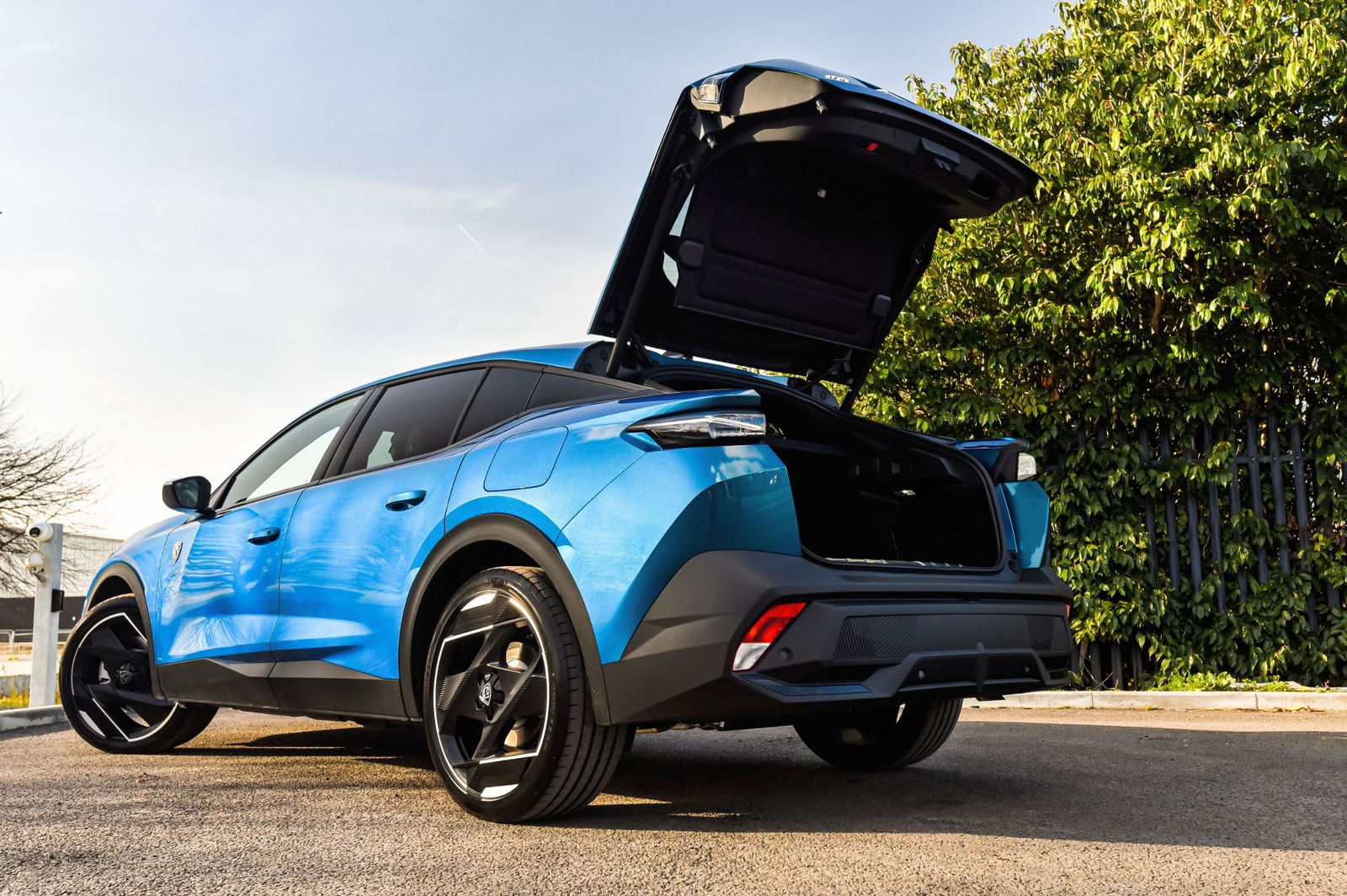 Rear view of 408 with boot open