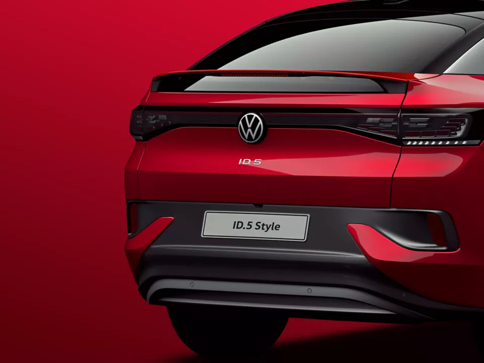 Close up image of rear of red Volkswagen ID.5