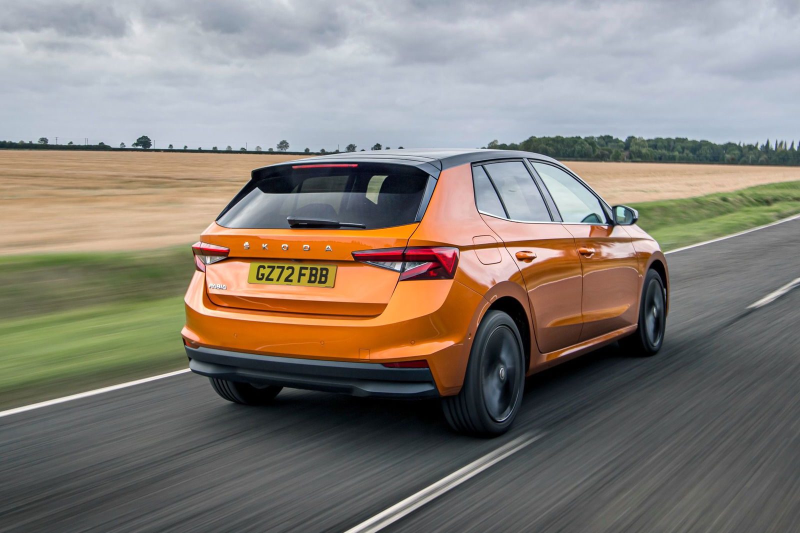 Orange Skoda Fabia