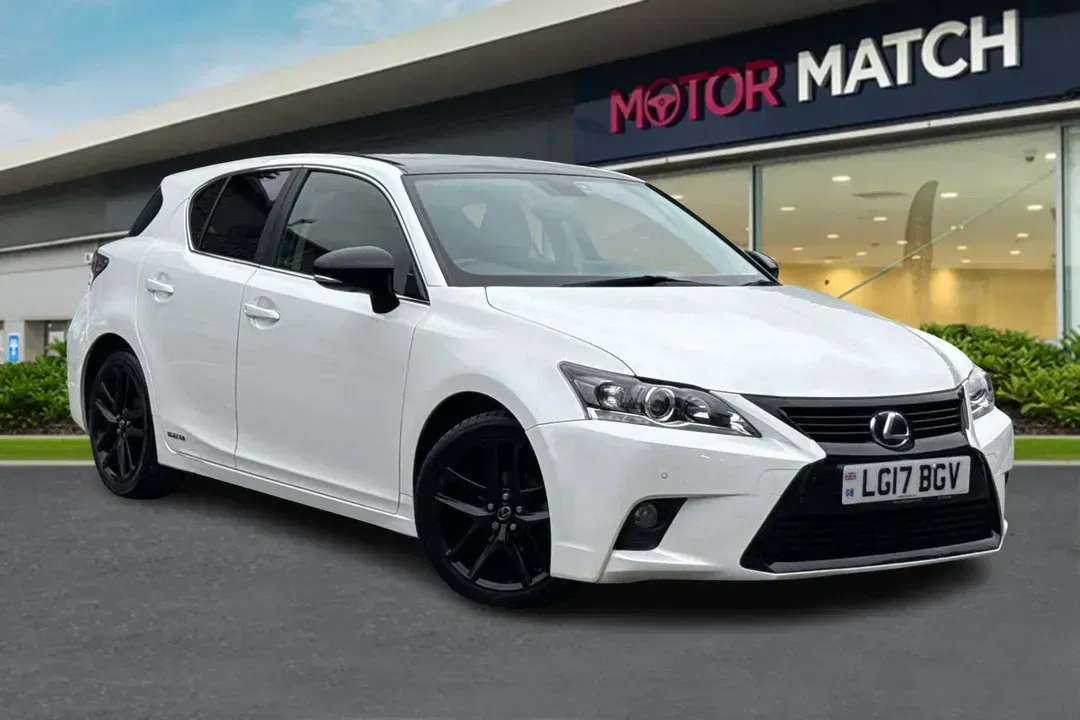 White Lexus CT outside Motor Match